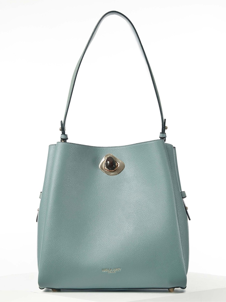 Blau - Luella Grey Henri Hobo White Tote - Bild 1 von 8