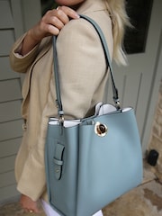 Blau - Luella Grey Henri Hobo White Tote - Bild 7 von 8