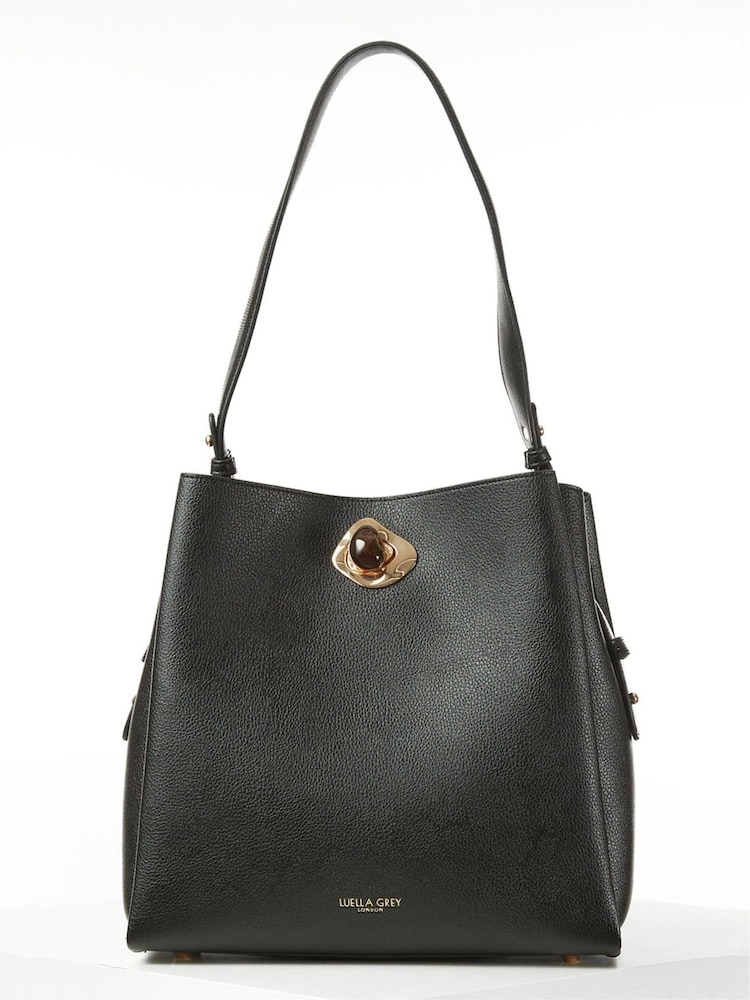 Negro - Bolso tote blanco estilo hobo Henri de Luella Grey - Imagen 1 de 7 Negro - Bolso tote blanco estilo hobo Henri de Luella Grey - Imagen 1 de 7