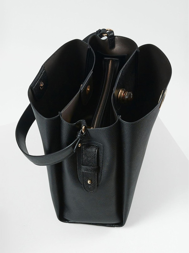 Negro - Bolso tote blanco estilo hobo Henri de Luella Grey - Imagen 2 de 7 Negro - Bolso tote blanco estilo hobo Henri de Luella Grey - Imagen 2 de 7