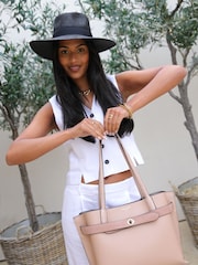 Luella Grey Oriana Laptop Pink Tote - Image 6 of 7