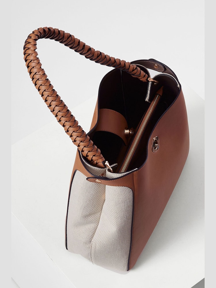 Luella Grey Adriana Woven Handle Hobo Bag - Image 3 of 7