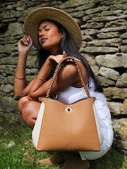 Luella Grey Adriana Woven Handle Hobo Bag - Image 6 of 7