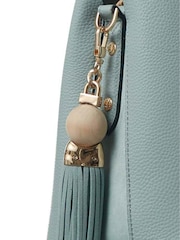 Luella Grey Demi Beaded Handle Cross-Body Tote White Bag - Image 6 of 9