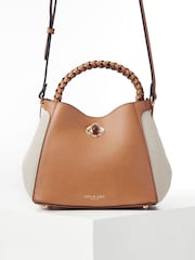 Luella Grey Kate Woven Handle Crossbody Bag - Image 1 of 8