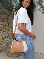 Luella Grey Kate Woven Handle Crossbody Bag - Image 8 of 8