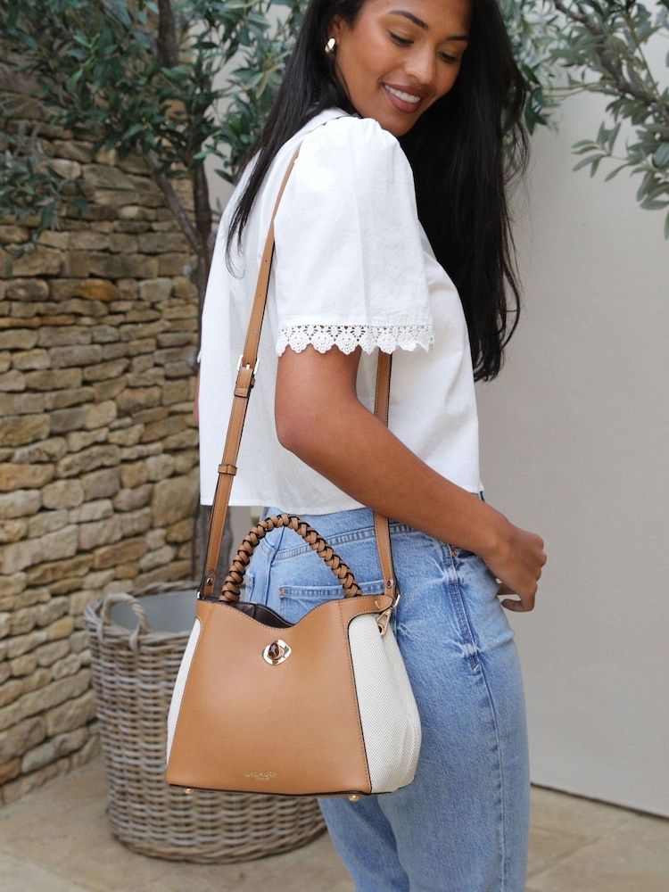 Luella Grey Kate Woven Handle Crossbody Bag - Image 8 of 8