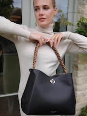 Luella Grey Adriana Woven Handle Hobo Bag - Image 6 of 9