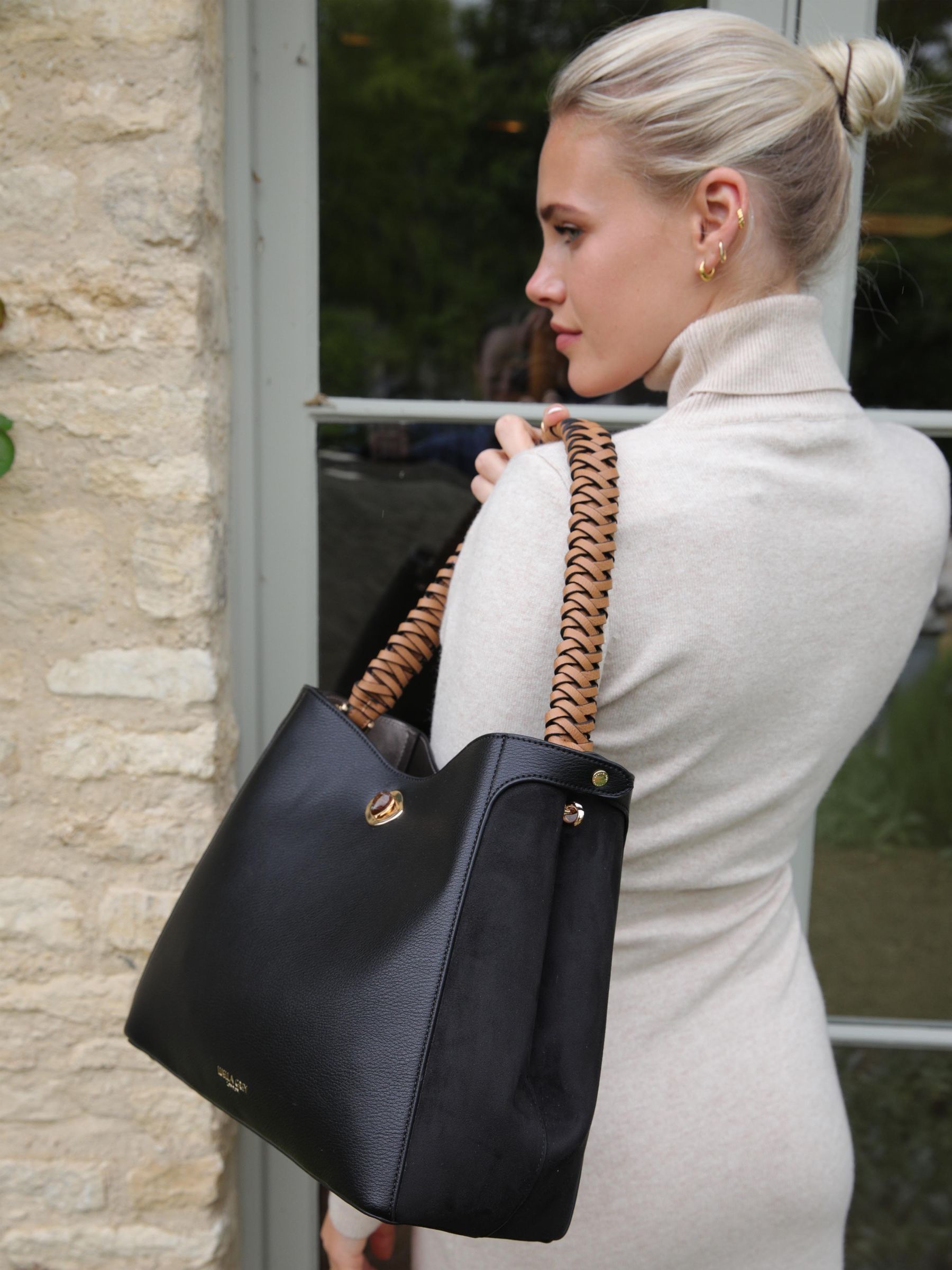 Luella Grey Adriana Woven Handle Hobo Bag - Image 7 of 9
