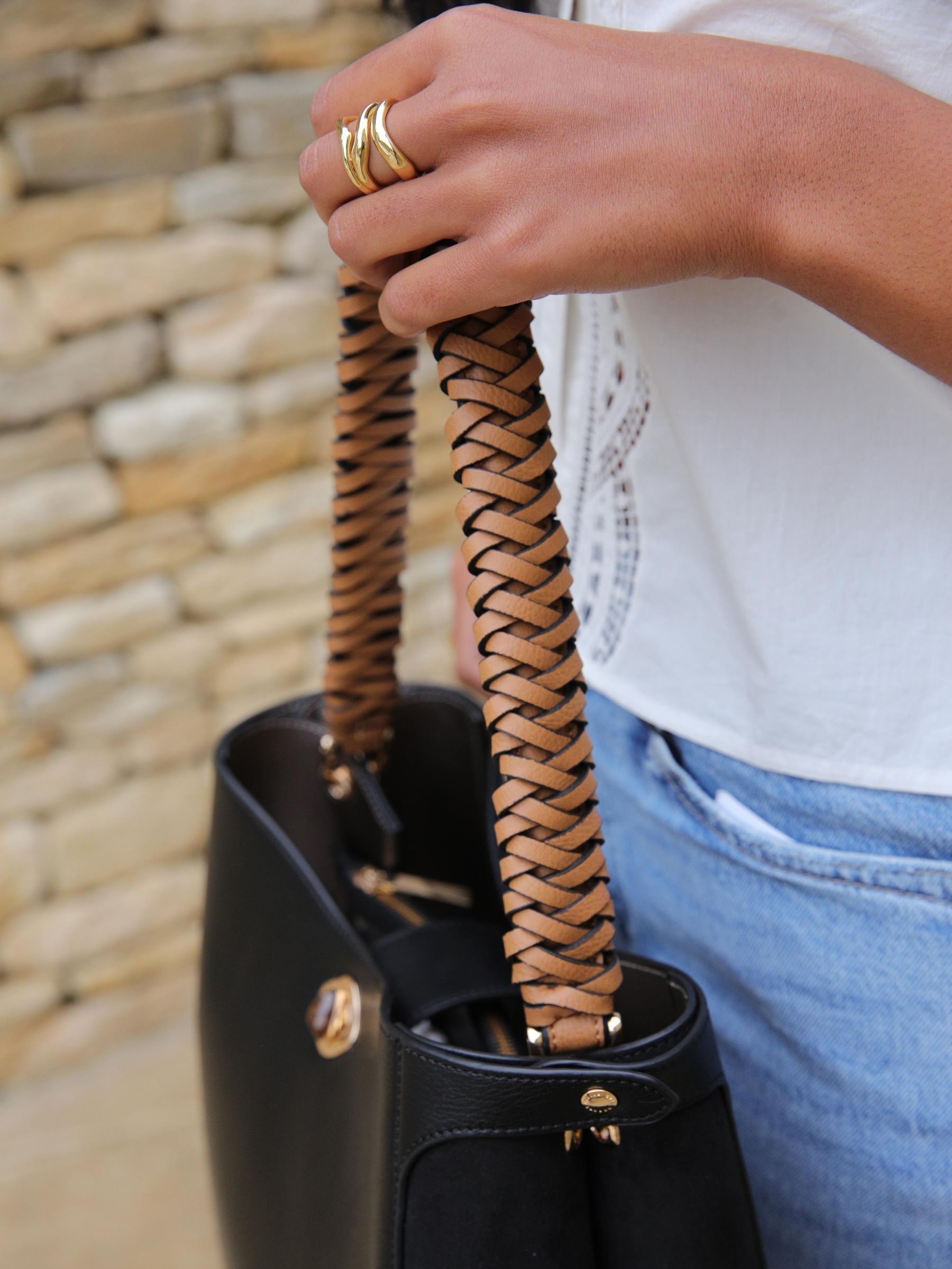 Luella Grey Adriana Woven Handle Hobo Bag - Image 9 of 9