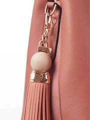 Luella Grey Demi Beaded Handle Cross-Body Tote White Bag - Image 9 of 9