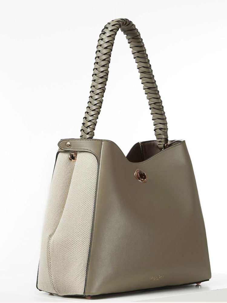 Luella Grey Adriana Woven Handle Hobo Bag - Image 2 of 9