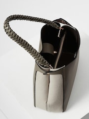 Luella Grey Adriana Woven Handle Hobo Bag - Image 3 of 9