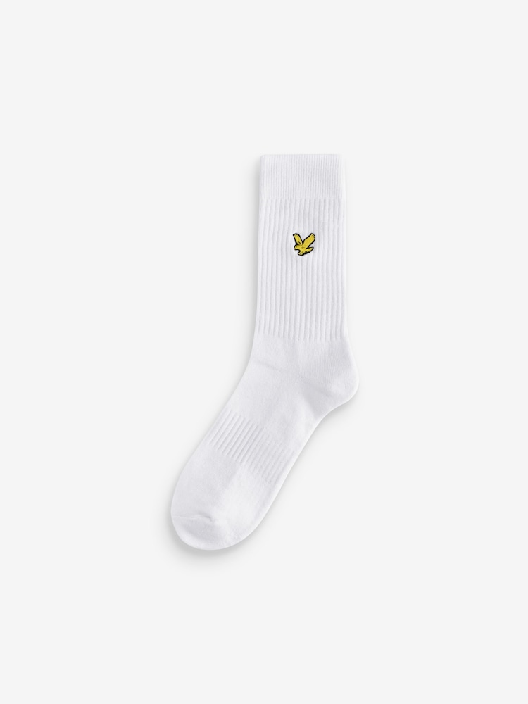 Lyle & Scott White Montrose Sports Socks 5 Pack - Image 2 of 6