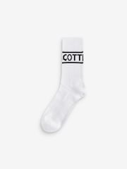 Lyle & Scott White Montrose Sports Socks 5 Pack - Image 3 of 6