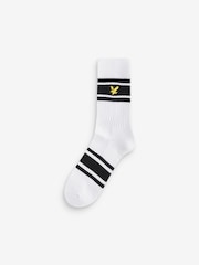 Lyle & Scott White Montrose Sports Socks 5 Pack - Image 5 of 6