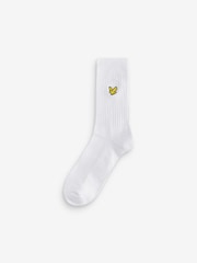 Lyle & Scott White Montrose Sports Socks 5 Pack - Image 6 of 6