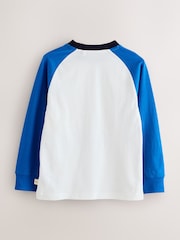 Little Bird by Jools Oliver Blue Rainbow Long Sleeve Raglan T-Shirt - Image 2 of 5