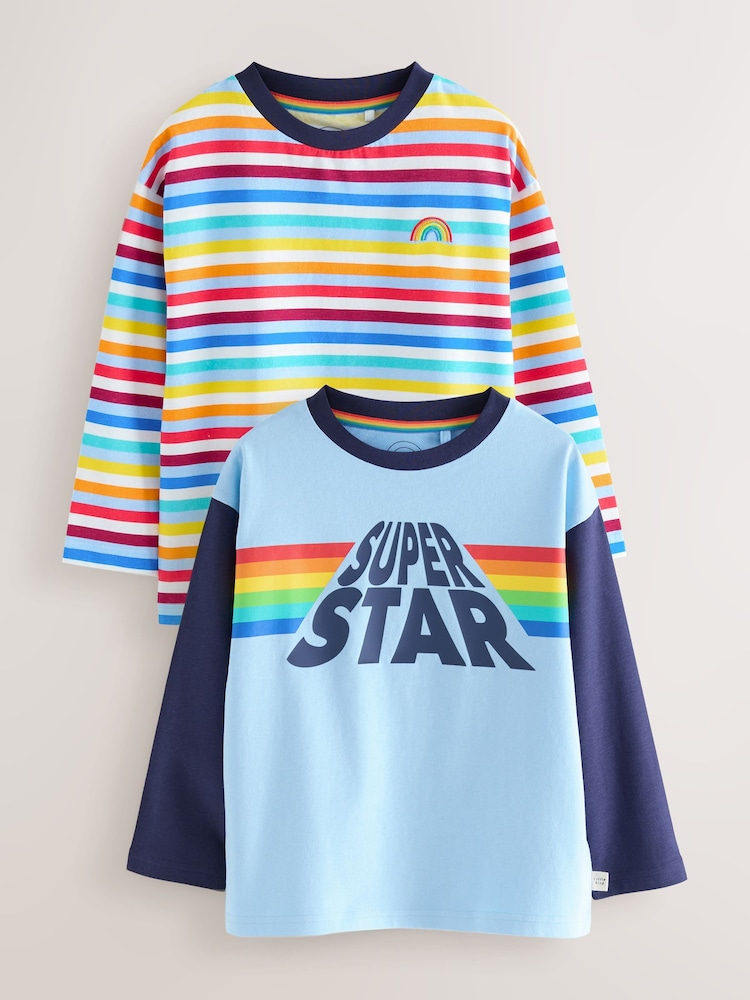 Little Bird by Jools Oliver Multi Long Sleeve T-Shirts 2 Pack - Image 1 of 5