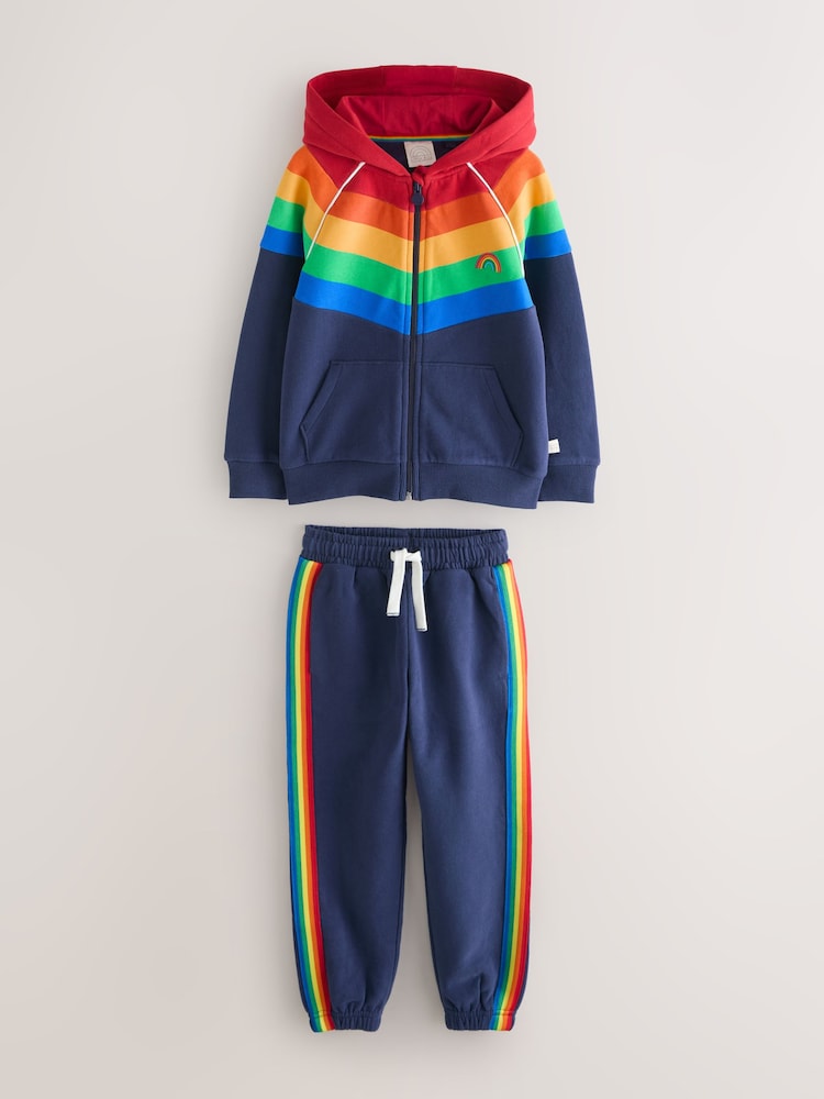 Little Bird by Jools Oliver Multi Zip Up Hoodie and Joggers Set - Image 1 of 7