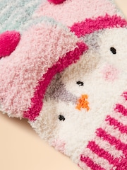 Joules Fluffy Grey Fluffy Socks - Image 2 of 3