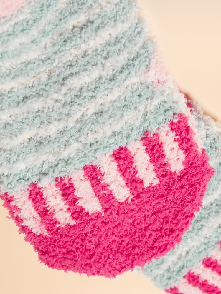 Joules Fluffy Grey Fluffy Socks - Image 3 of 3