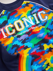 Little Bird by Jools Oliver Navy Rainbow Iconic Camo Sweatshirt - Image 9 of 11
