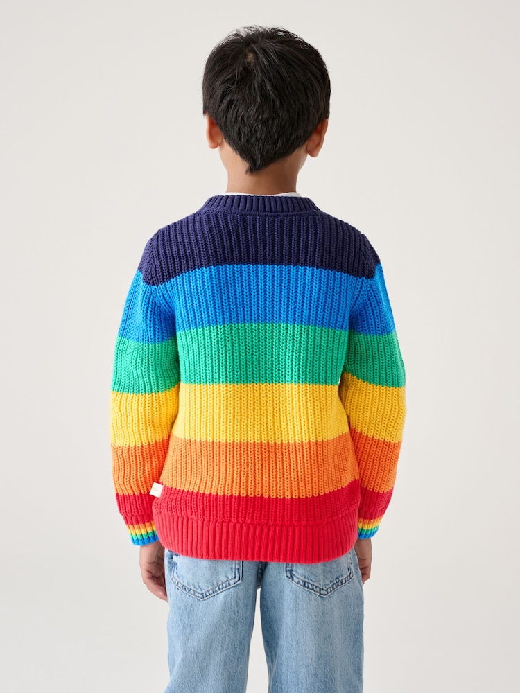 Little Bird by Jools Oliver Multi Striped Knitted Jumper - Image 2 of 6 Little Bird by Jools Oliver Multi Striped Knitted Jumper - Image 2 of 6