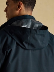 Joules Beckett Navy Waterproof Field Coat With Packable Hood - Image 14 of 15