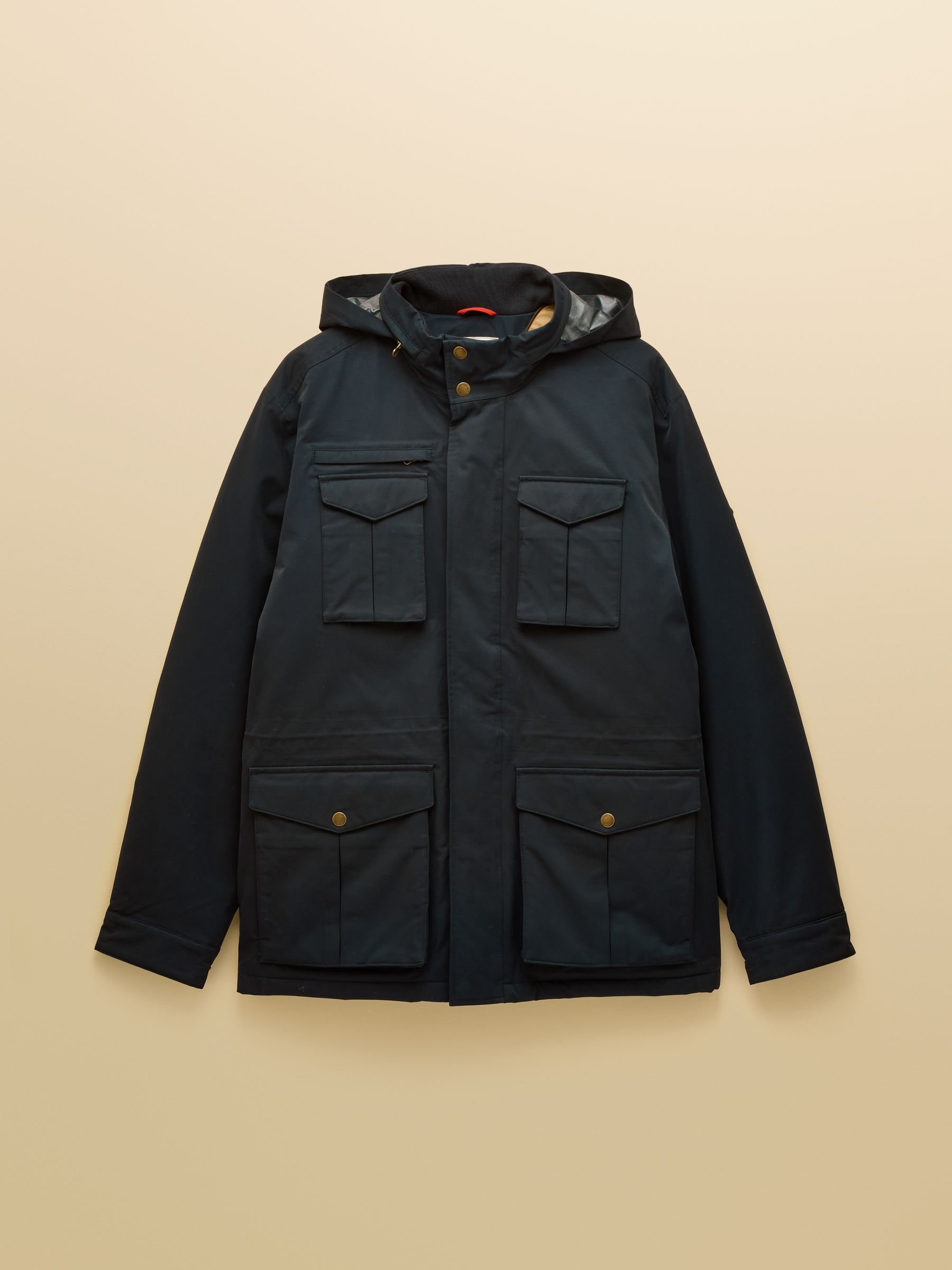 Buy Joules Beckett Navy Waterproof Field Coat With Packable Hood