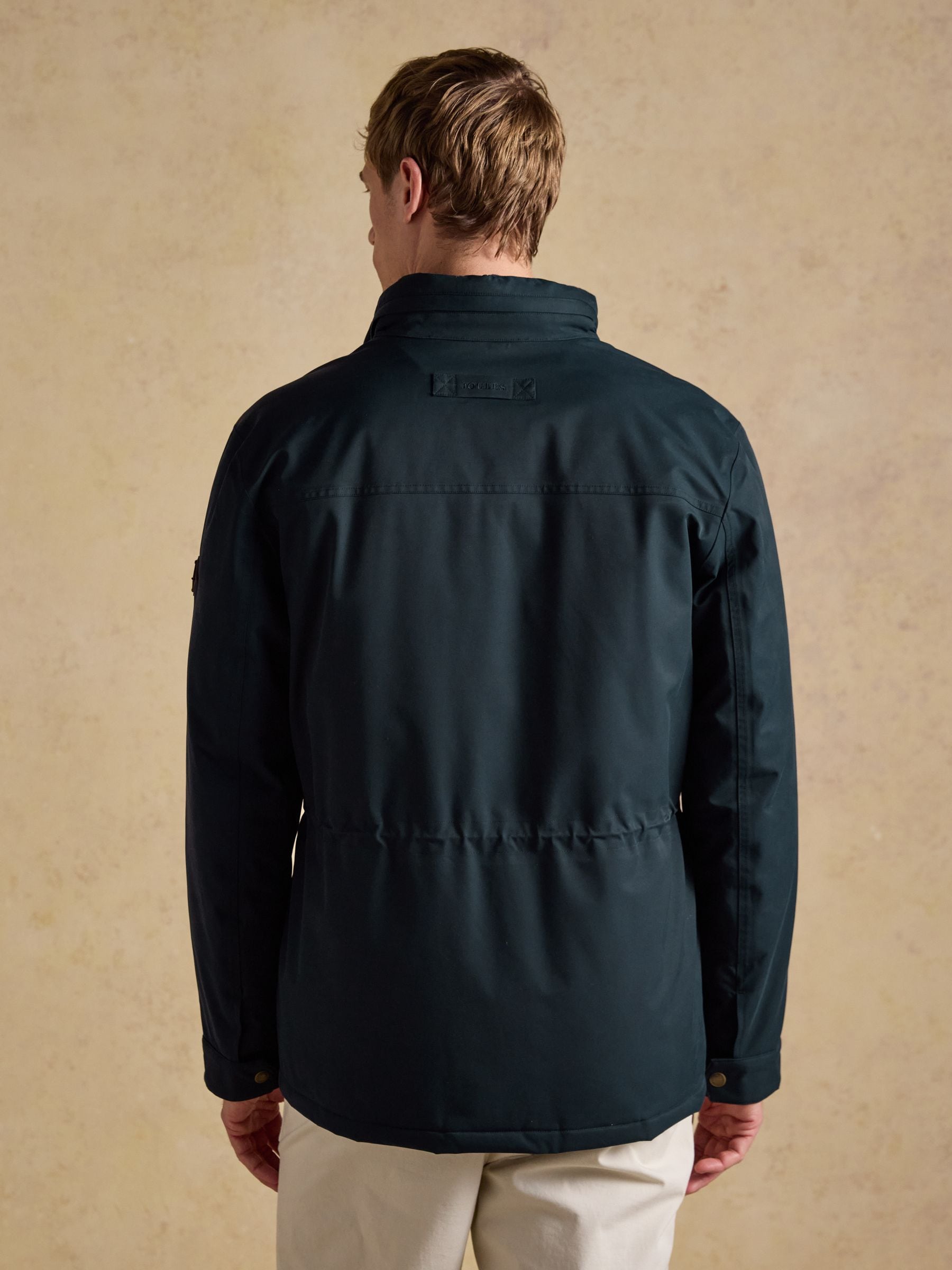 Buy Joules Beckett Navy Waterproof Field Coat With Packable Hood