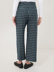 Jigsaw Blue Dale Linen Check Trousers - Image 5 of 7