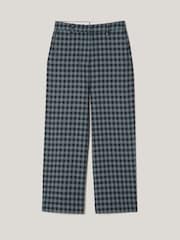 Jigsaw Blue Dale Linen Check Trousers - Image 7 of 7