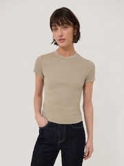 Jigsaw Grey Fine Cotton Baby T-Shirt - Image 1 of 5
