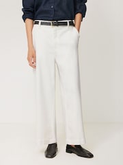 Jigsaw White Hampstead Wide Leg Jeans - Image 1 of 7