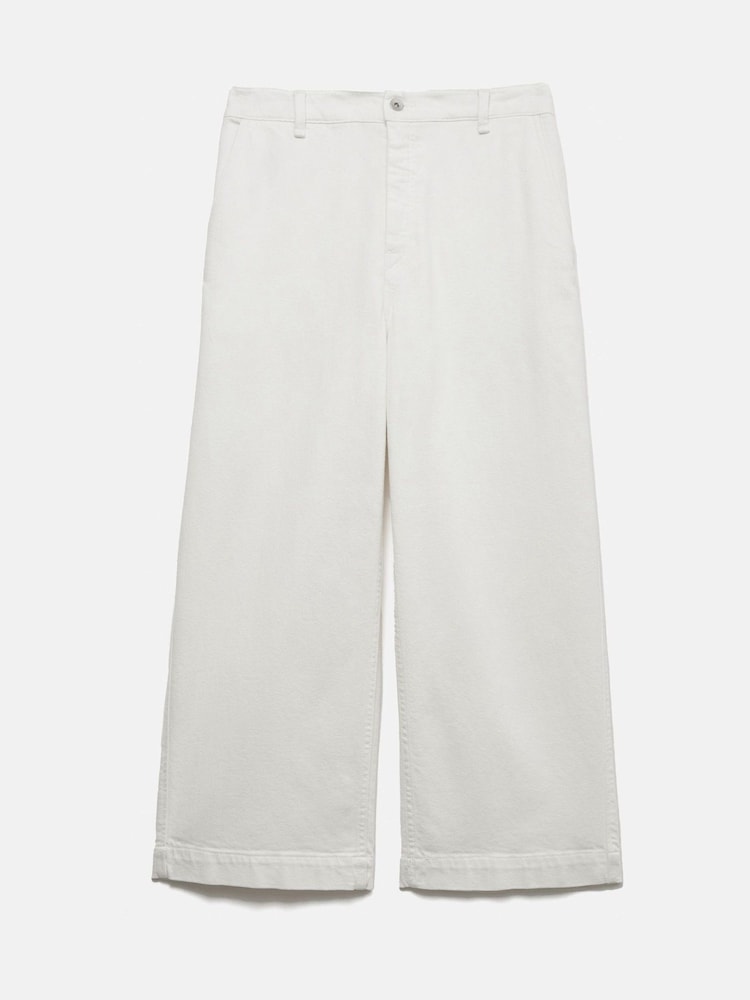 Jigsaw White Hampstead Wide Leg Jeans - Image 7 of 7