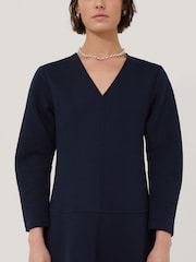 Jigsaw Blue Darted Sleeve Short Dress - Image 2 of 5