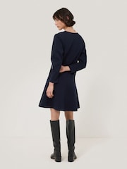 Jigsaw Blue Darted Sleeve Short Dress - Image 4 of 5