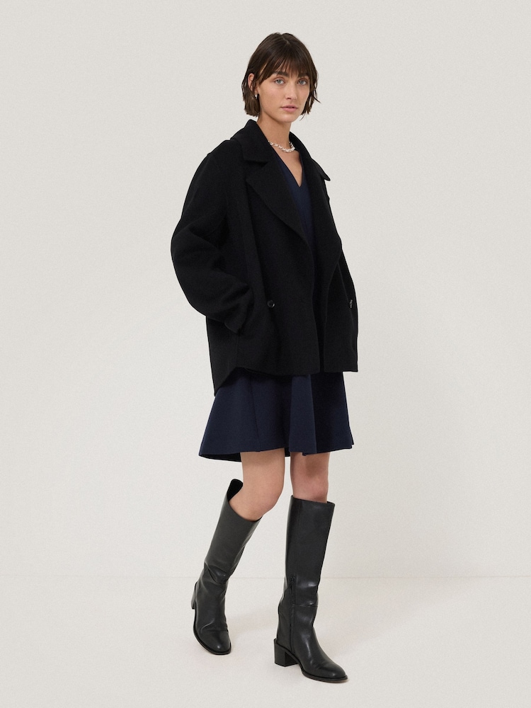 Jigsaw Blue Darted Sleeve Short Dress - Image 5 of 5