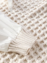 Mint Velvet Cream Cable Knit Mini Dress - Image 9 of 9