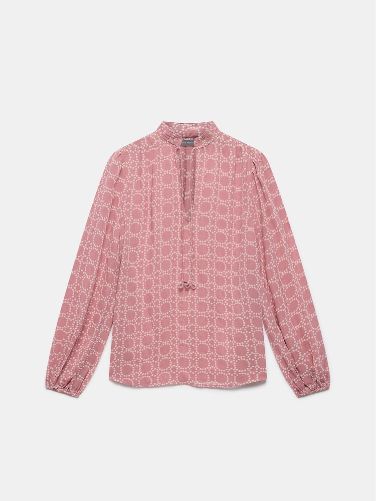 Mint Velvet Pink Geometric Print Blouse - Image 6 of 8