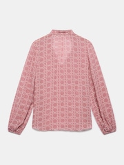 Mint Velvet Pink Geometric Print Blouse - Image 7 of 8