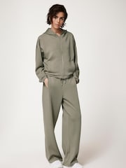 Mint Velvet Green Zip Up Hoodie - Image 6 of 8