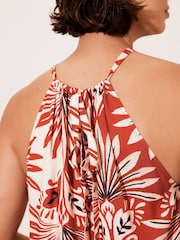 Mint Velvet Red Floral Print Midi Dress - Image 5 of 8