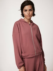 Mint Velvet Pink Zip Up Hoodie - Image 1 of 8