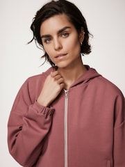 Mint Velvet Pink Zip Up Hoodie - Image 2 of 8