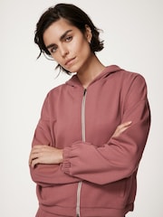 Mint Velvet Pink Zip Up Hoodie - Image 3 of 8