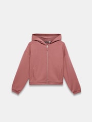 Mint Velvet Pink Zip Up Hoodie - Image 7 of 8