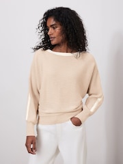 Mint Velvet Cotton Blend Ribbed Batwing Jumper - Bild 4 von 9