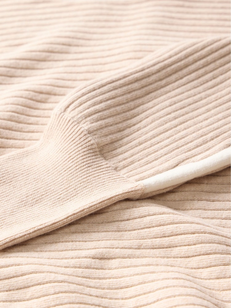 Mint Velvet Cream Cotton Blend Ribbed Batwing Jumper - Image 9 of 9 Mint Velvet Cream Cotton Blend Ribbed Batwing Jumper - Image 9 of 9